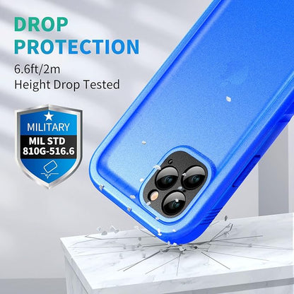 SPORTLINK for iPhone 11 Pro Waterproof Case, Full Body Underwater/Rugged/Heavy Duty Shockproof/Dustproof Case with Built-in Screen Protector for iPhone 11 Pro 5.8 Inch (Blue)