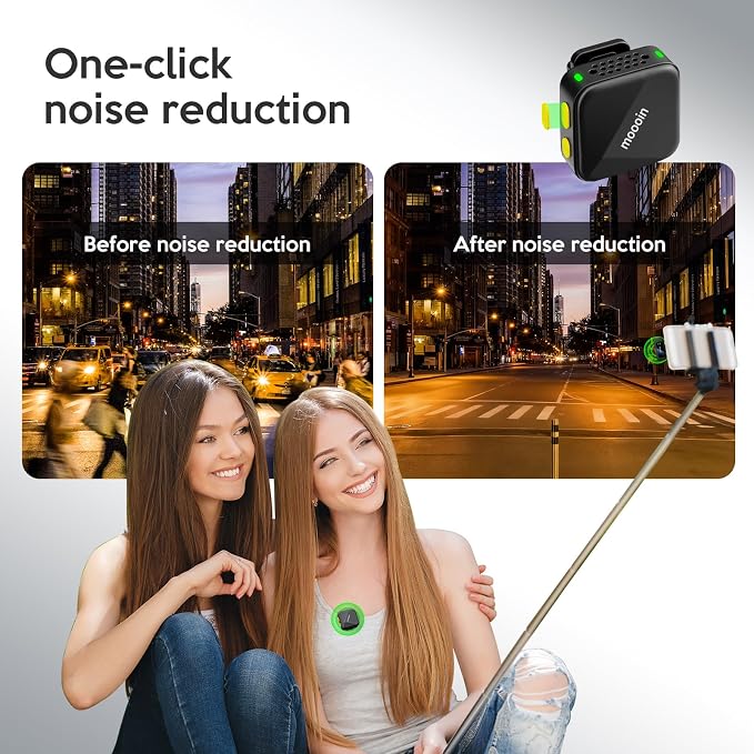 Wireless Collar-Type Microphone-Highly Noise-reducing, Plug-and-Play, 20 Hours of Battery Life, Suitable for Video Recording, Video blogs, Live Streaming-Clear Audio Quality Microphone