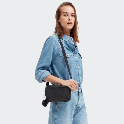 Kipling Women’s Abanu Multi Crossbody Bag, Lightweight, Adjustable Nylon Waist Pack with Multi-Compartment Zip Pockets