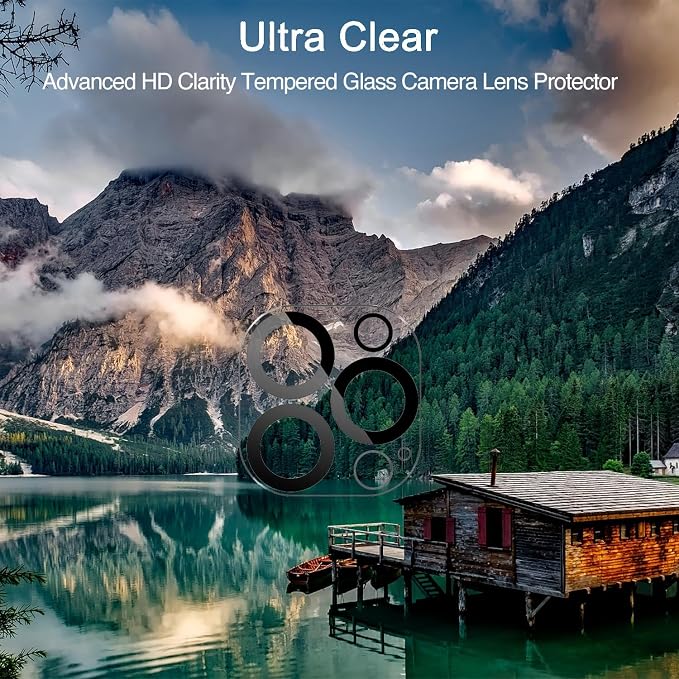 Deara ArmorPro 9H+ Tempered Glass Camera Lens Protector for iPhone 12 Pro Max [6.7 Inch] Case Friendly [Does not Affect Night Shots] 3D Full Coverage (Longest Durable) 2 Pack