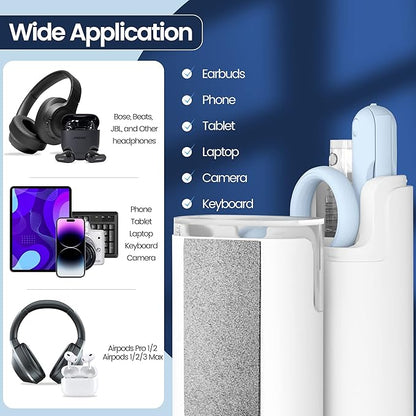Laptop Screen Keyboard Earbud Cleaner Kit，Electronics Cleaning Tool for MacBook iPad iPhone Pro Cell Phone,airpod Cleaner kit,Computer Cleaning Tool Kit(Blue)