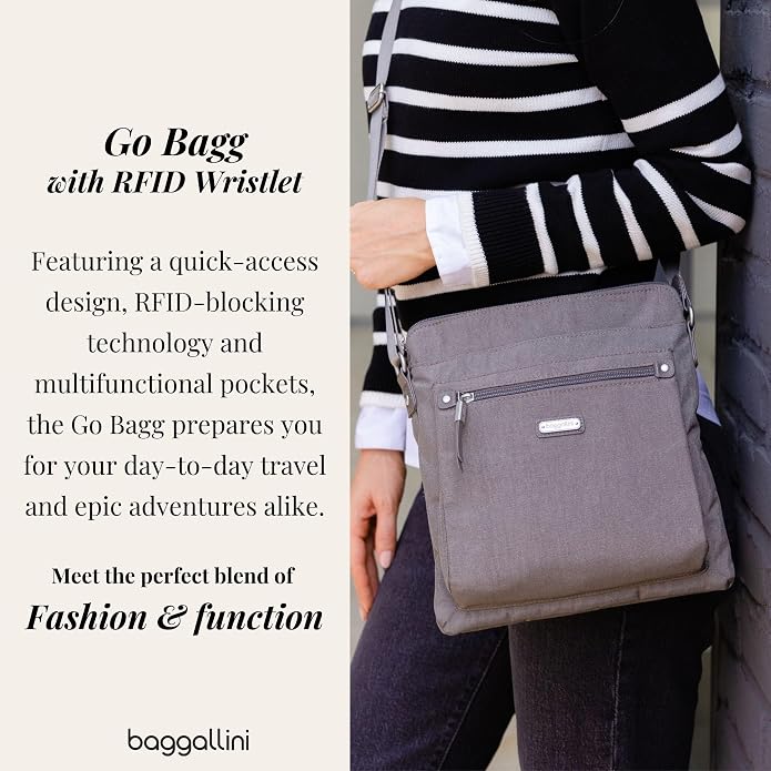 Baggallini womens Go Bagg With Rfid Phone Wristlet