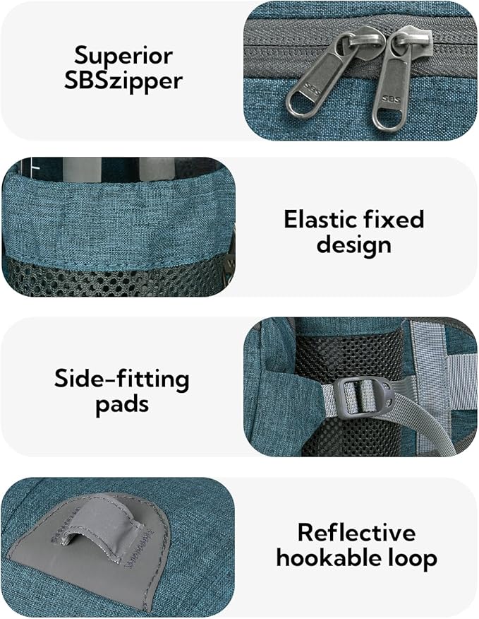 WATERFLY Fanny Pack Waist Bag: Fannie Pack 2 Water Bottle Holders Lumbar Belt Hiking Walking Running Jogging Camping Large Woman Man (Bottle Not Included)