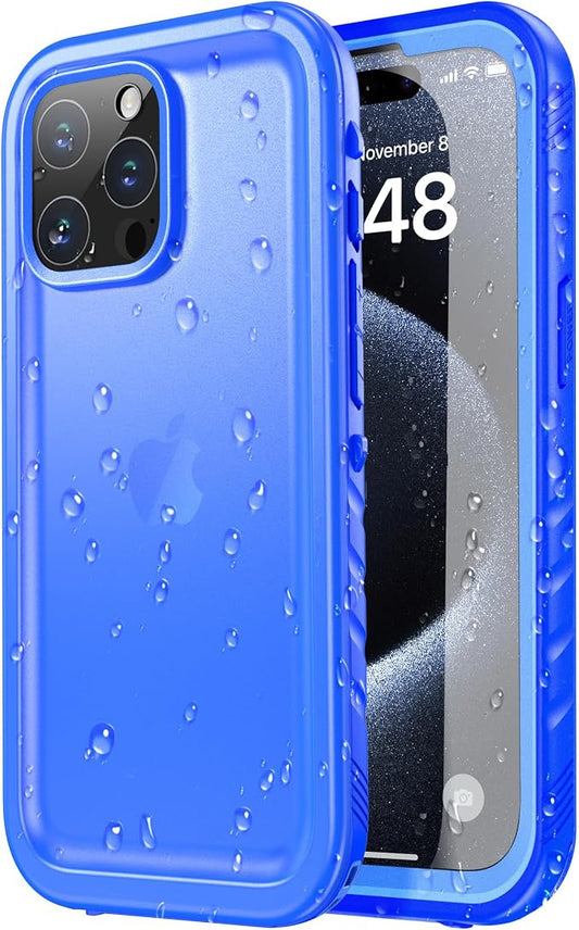 SPORTLINK for iPhone 15 Pro Case - IP68 Waterproof Military Protective Full Body Heavy Duty Shockproof 360 Sealed Dustproof with Camera Screen Protector Phone Cover for i Phone 15 Pro 6.1" Blue