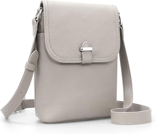 befen Genuine Leather Small Crossbody Bags for Women, Womens Cell Phone Purses Cross body Bag Purse with RFID Card Slots