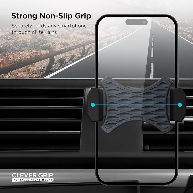 Bell+Howell Clever Grip MAX- Portable Phone Mount for iphone 6 and 6 PLUS, and for most Smart Phones