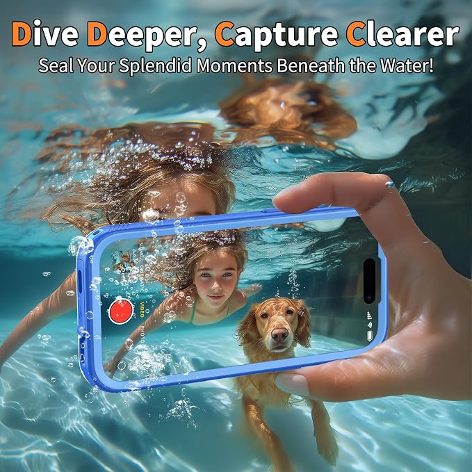 Cozycase TOP Military Protective IP68 Waterproof Case for iPhone 17 Pro Heavy Duty 360 Shockproof Full Body with Screen Camera Protector Double Dustproof Hard Tough 17Pro Front Back Cover