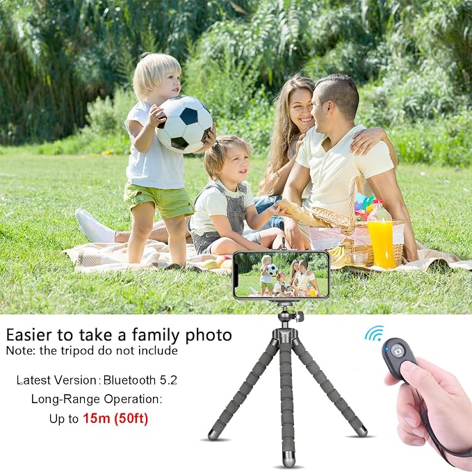 Wireless Remote Shutter for Cellphones and Tablets (3 Pack), AOQIYUE Wireless Remote for iPhone/Android Camera Control, Selfie Clicker for Photos and Videos - Wrist Strap Included