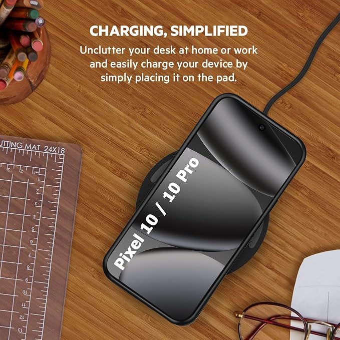 Battery Case for Pixel 10/10 Pro,10000mAh Portable Protective Smart Wireless Charging Case Support Carplay Compatible with Pixel 10/10 Pro(6.3 inches)Rechargeable Extended Battery Charger Cover(Black)