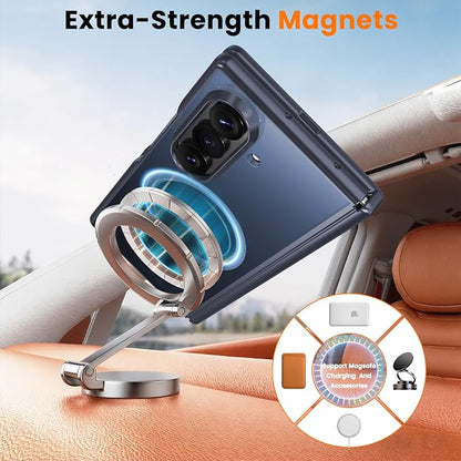 WRJ Magnetic for Samsung Galaxy Z Fold 8 Ultra Case,Blue | Fit for Magsafe,Buit-in Screen Protector,Full Hinge Protection,Military Grade Drop Protection,Slim Shockproof Phone Case