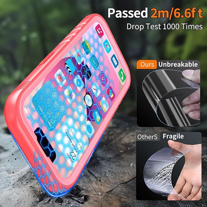 Cozycase for iPhone 15 Pro Max Waterproof Shockproof Dustproof Case - Heavy Duty/360 Full Body/Military Grade/Protective/Rugged 【8FT Drop Proof】 Built in Screen/Camera Protector with Lanyard Pink