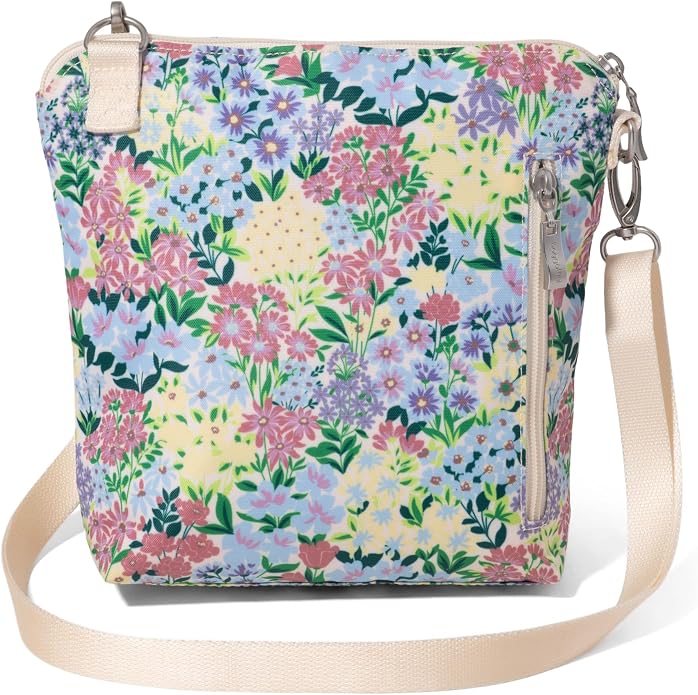 Baggallini Modern Pocket Crossbody Bag for Women, 8.5"x8.5" Handbag Purse with RFID, Lightweight Water-Resistant
