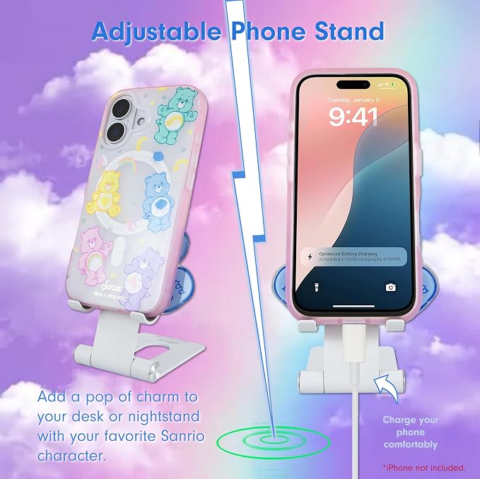 Sonix x Care Bears Character Phone Stand | Adjustable Cell Phone Holder, Desk Stand, Dock | Care Bears | Grumpy Bear