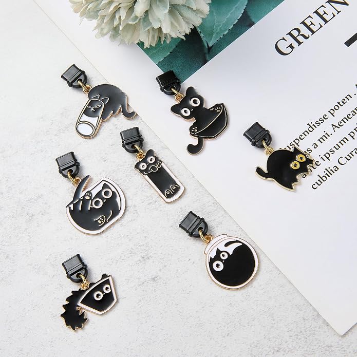 7-10Pcs Dust Plug Charm Type C with Alloy Pendants Cute Cell Phone Charms for Most Type C Phone,Readers Device
