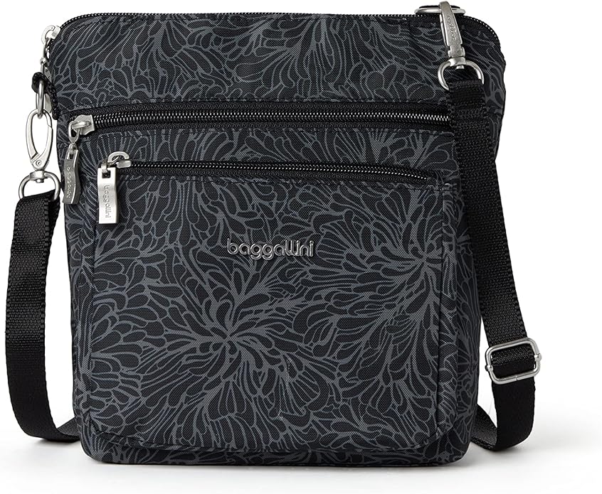 Baggallini Modern Pocket Crossbody Bag for Women, 8.5"x8.5" Handbag Purse with RFID, Lightweight Water-Resistant