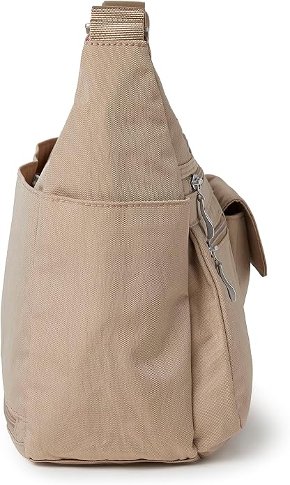 Baggallini womens Everywhere Bagg Crossbody Women 11x9 Lightweight Nylon Hobo Water-resistant Travel Bag W/Rfid