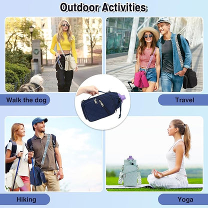 AGLOD Water Bottle Carrier Bag with Strap, Water Bottle Holder Crossbody Bags for Women Men for Walking, Hiking,Cycling