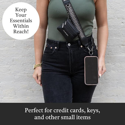 Save the Girls Original Clip and Go Phone Strap Pattern - Crossbody Phone Strap Chain with Zipper Wallet Pouch