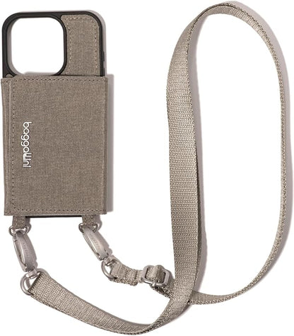 Baggallini On The Go iPhone Card Case Crossbody - Lightweight iPhone Case Designed for iPhone 13, iPhone 14, iPhone 15 and iPhone 15 Pro