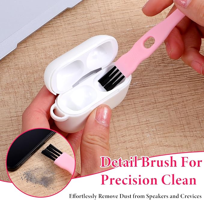 Sibba 20Pcs Cell Phone Cleaning Kit, Anti-Clogging Mini Brushes with Large Brush Cleaning Cloth Nylon Charging Port Cleaner Kit for USB-C Charging Port, Phone Speaker, Earbuds Tools