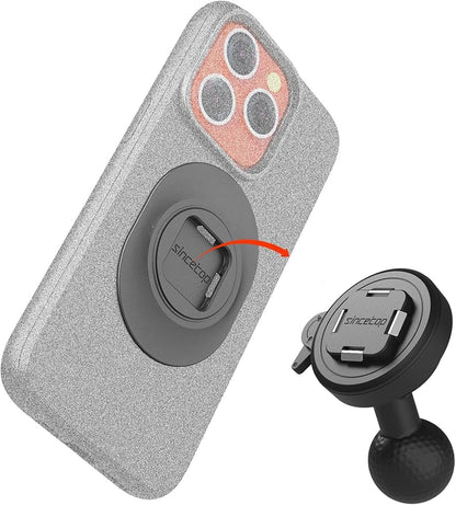 sincetop Universal 1” Ball Motorcycle Phone Mount-Series Q [ Quad ],Quick Release Motor Bike Smartphone Holder,360° Angle Adjustable,Compatible with iPhone Android and All Smartphones