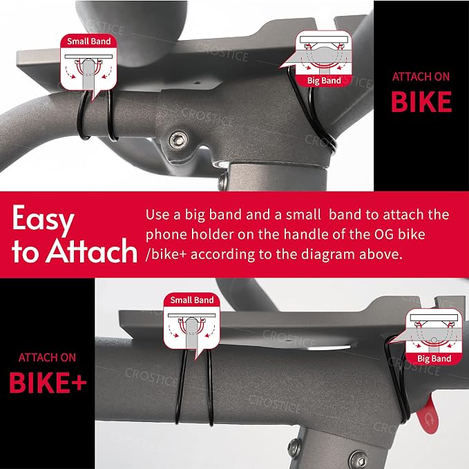 Phone Holder Compatible with Peloton Bike & Bike Plus Accessories, Original Design Cell Phone Tray, Holder for iPhone, Cellphone Mount, Fit for Most Mobile, Baby Monitor