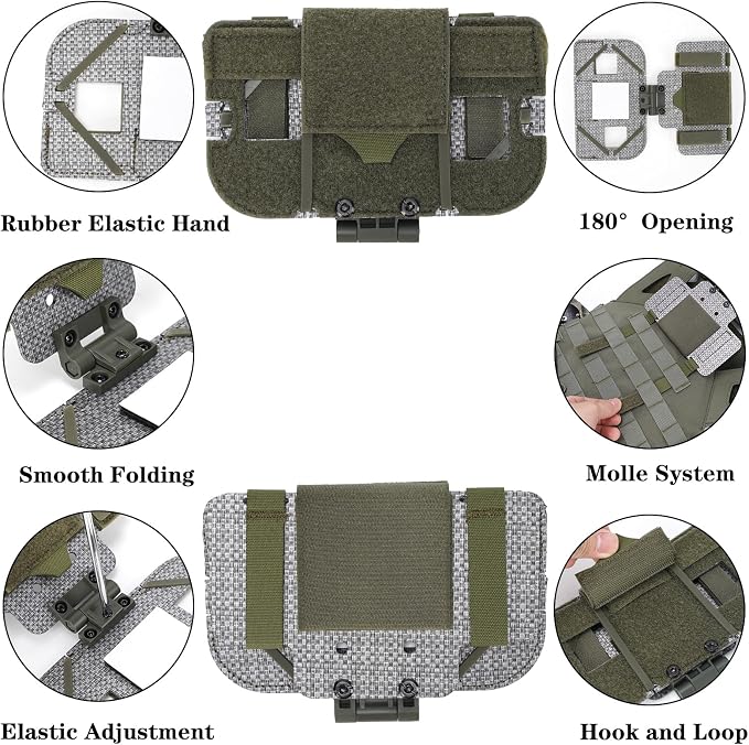 Tactical Phone Holder,Plate Carrier Phone Mount Not Block the Phone Camera Molle Phone Holder for Hunting,Duty,Hiking
