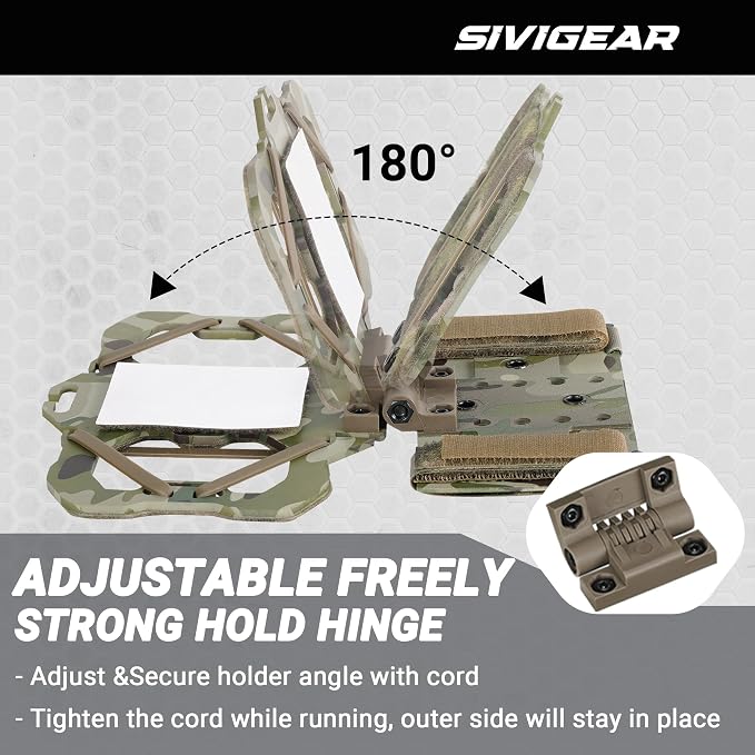 Tactical Phone Holder,Plate Carrier Phone Mount Not Block the Phone Camera Molle Phone Holder for Hunting,Duty,Hiking