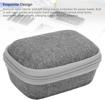 FOSA Power Bank Carrying Case, Battery Pack Storage Bag Soft Lining for Portable Charger (Gray)