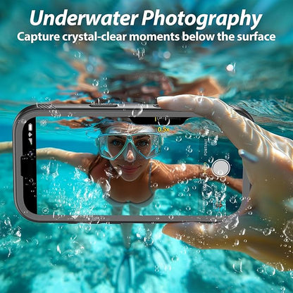 SPORTLINK for iPhone 17 Pro Case - IP68 Waterproof Military Protective Full Body Heavy Duty Shockproof 360 Sealed Dustproof with Camera Screen Protector Phone Cover for iPhone 17 Pro 6.3" Black