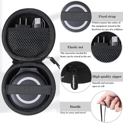 Leayjeen Travel Case Compatible with Hicober 3 in 1 Charging Station/UCOMX Nano Magnetic 2 in 1 Wireless Charger,Foldable Magnetic Charging Station Storage Holder Bag (Case Only) Gray