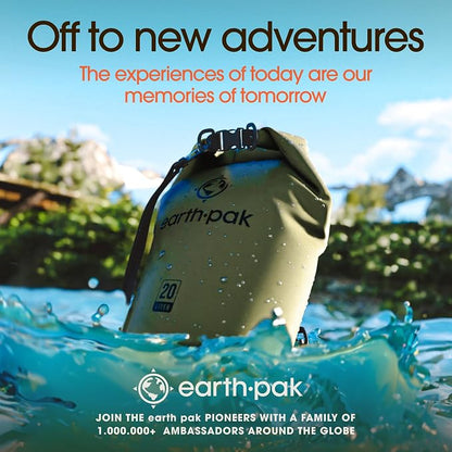 Earth Pak Waterproof Dry Bag - Roll Top Waterproof Backpack Sack Keeps Gear Dry for Kayak with Waterproof Phone Case