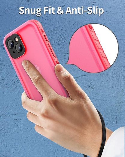 SPORTLINK Compatible with iPhone 13 Waterproof Shockproof Case - Full Body Heavy Duty Underwater Dustproof Rugged 360 Protective Military Grade Outdoor 6.1 Inch with Camera Screen Protector (Pink)
