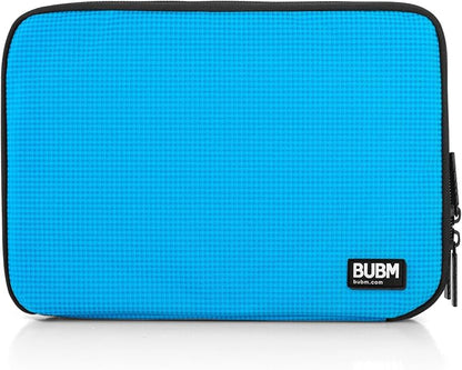 BUBM Double Layer Electronic Accessories Organizer, Travel Gear Bag for Cables, USB Flash Drive, Plug and More, Perfect Size Fits for iPad Mini (Medium, Blue) | Travel Gadget Bag for Cables, USB Flash Drive, Plug and More, Perfect Size Fits for iPad Mini
