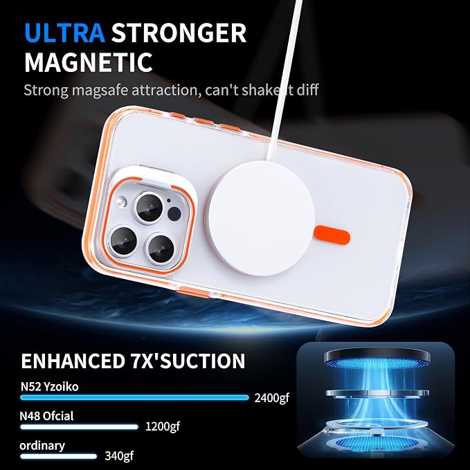 Strong Magnetic case for iPhone 14 pro max [10Ft Military-Grade Protection] Compatible with MagSafe Shockproof Slim Thin Cover 6.7 inch, Black Bumper Case