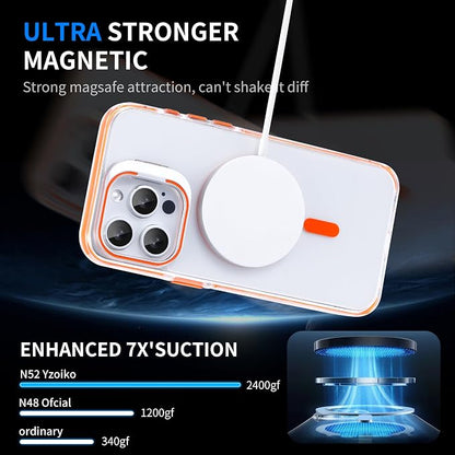 Strong Magnetic case for iPhone 14 pro max [10Ft Military-Grade Protection] Compatible with MagSafe Shockproof Slim Thin Cover 6.7 inch, Black Bumper Case