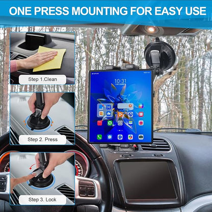 5 in 1 car Phone Holder, car Dashboard Windshield Phone Mount, Suitable for iPhone17 16 15 14 iPhone13 promax, Samsung Z Fold 7 6 5, All Smartphones