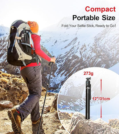 Selfie Stick Phone Tripod with Remote and LED Fill Lights - ASHINER 70 inch Heigh Cell Phone Holder for Travel, Vlogging, Live Streaming Video and Photos,Phone Stand Compatible with iPhone and Android