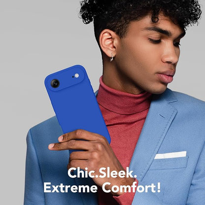 Magnetic for iPhone Air Case, Compatible with MagSafe, [Full Camera Protection][Screen Protector] Silicone Shockproof Protective Phone Case for iPhone 17 Air 6.5", Klein Blue