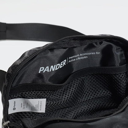 Pander Two Way Zipper Fanny Pack Nylon Everywhere Belt Bag for Women, Water Repellent Waist Packs, Crossbody Bags with Adjustable Strap (Grey Leopard)