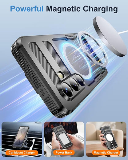 for Samsung Galaxy S26+ Plus Waterproof Case, [Fit for Magsafe] [IP68 Water Proof] [Built-in Screen Protector], Magnetic Heavy Duty Military Grade Rugged Phone Case for S 26+ Plus 6.7", Black