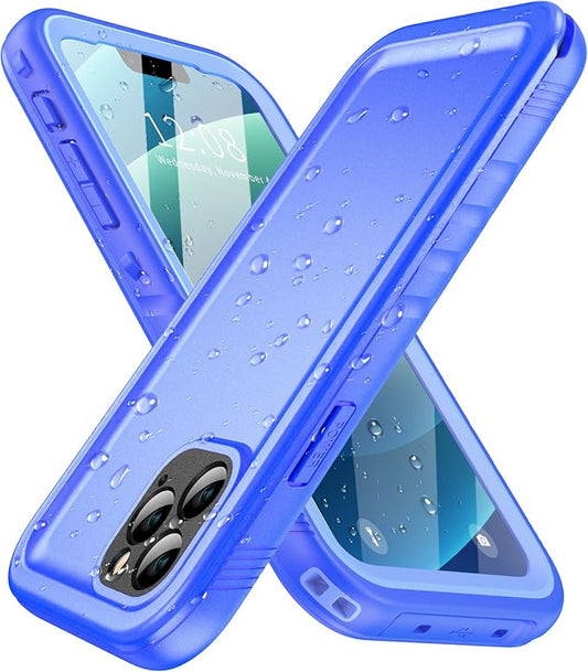 SPORTLINK for iPhone 11 Waterproof Case - Built-in Shockproof Dustproof Screen Protector - IP68 Underwater Military Dropproof Full Body Protection Cover for iPhone 11 6.1 inch (Blue)