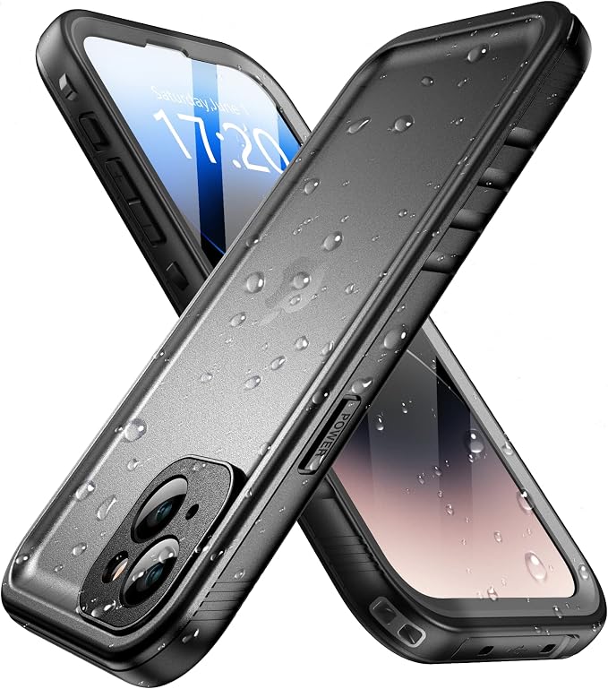 SPORTLINK for iPhone 14 Plus Waterproof Shockproof Case - Full Body Heavy Duty Underwater Dustproof Rugged 360 Protective Military Grade 6.7 Inch with Camera/Screen Protector (Black)