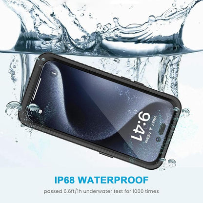 Lanhiem Magnetic for iPhone 15 Pro Case, Waterproof Dustproof Cover [Built in Screen Protector] [Compatible with MagSafe], Full Body Heavy Duty Phone Case for iPhone 15 Pro - 6.1” (Black)