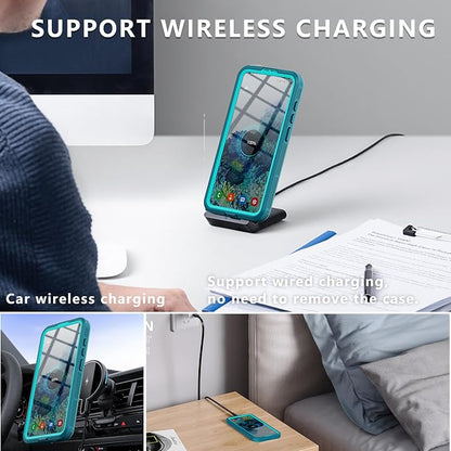 Losin Compatible with Galaxy S25 Plus Case Waterproof Magnetic [Compatible with MagSafe] [Drop Protection] [IP68 Underwater] Full Body Shockproof Protective Phone Case, Teal