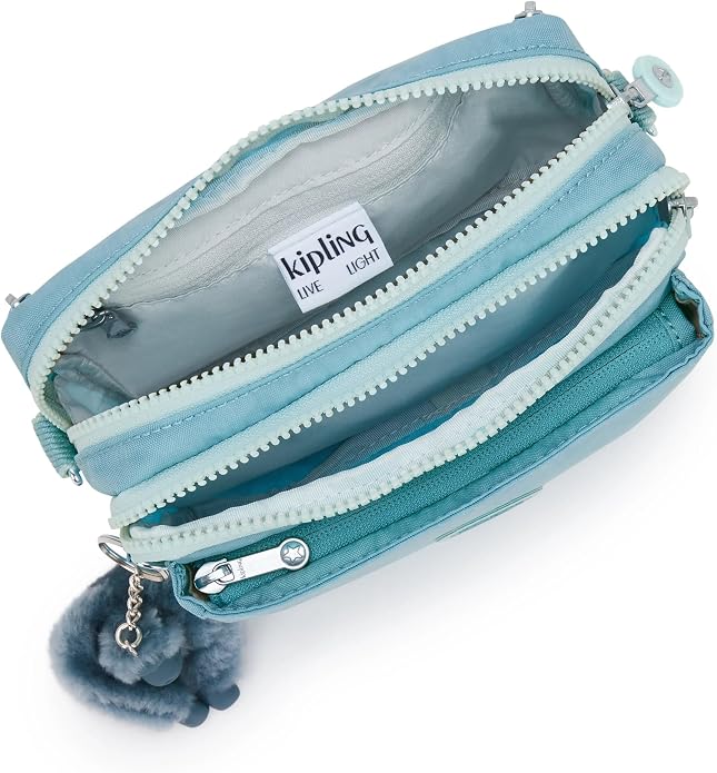 Kipling Women’s Abanu Multi Crossbody Bag, Lightweight, Adjustable Nylon Waist Pack with Multi-Compartment Zip Pockets