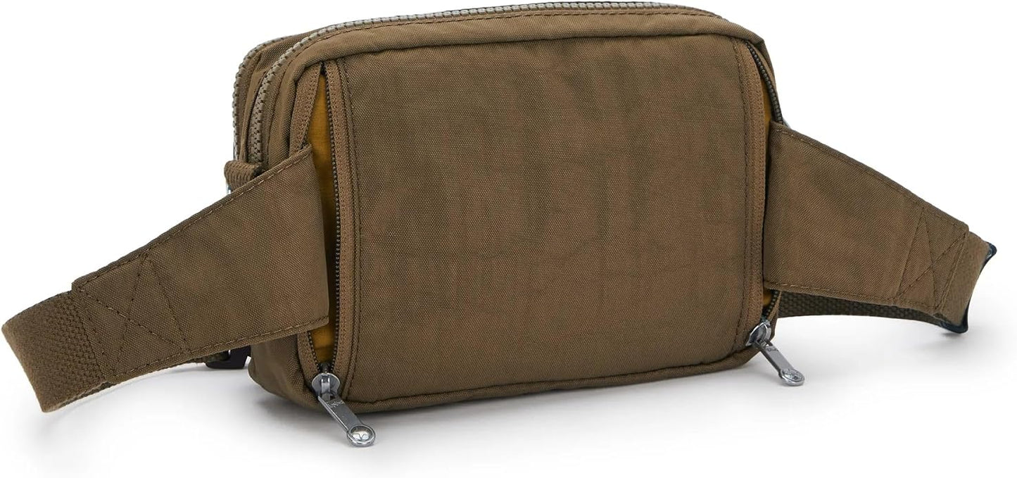 Kipling Women’s Abanu Multi Crossbody Bag, Lightweight, Adjustable Nylon Waist Pack with Multi-Compartment Zip Pockets