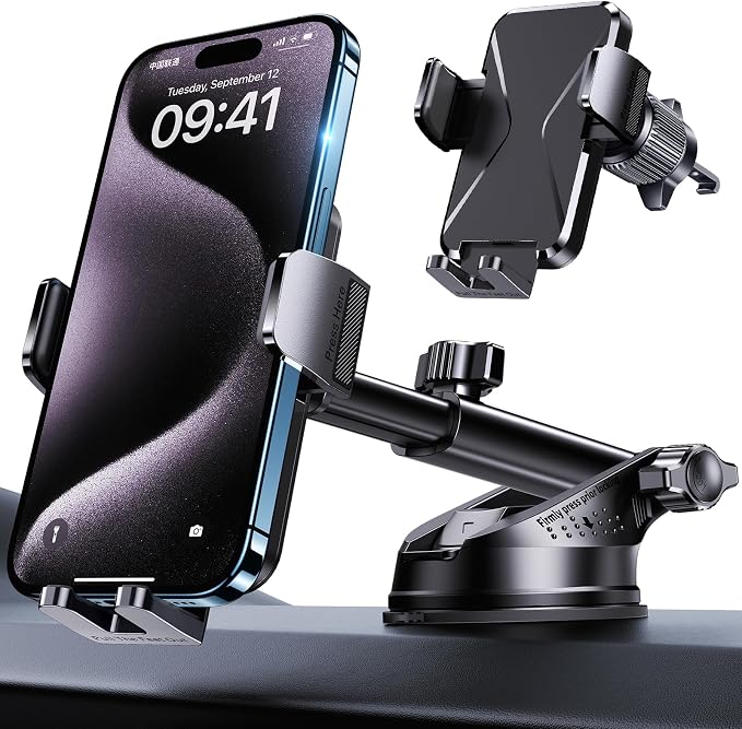 Universal Car Vent Phone Mount: 360° Swivel Holder for Smartphones, Secure Hands-Free Cradle for Easy Navigation & Calls