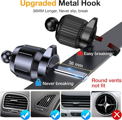 Coolpow 3-in-1 Car Phone Holder Mount【Strongest Suction & Military-Grade】Cell Phone Holders for Your Car Phone Holder Hands Free Camera Mount for for iPhone 17–12, Comfortable Natural Video Recording