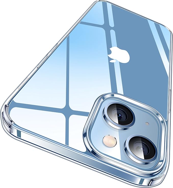 CASEKOO for iPhone 14 Case/iPhone 13 Case Crystal Clear, [Never Yellow Technology] [Military-Grade Protection] Transparent Slim Cover Women Men Phone Case 6.1 inch, Clear